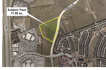 Map of 11.5 acre parcel in North Round Rock