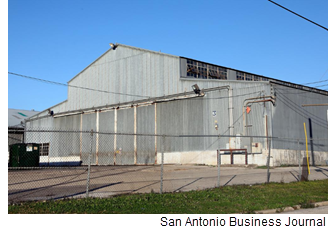 Industrial building on the property.