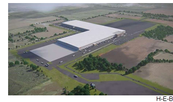A rendering of the HEB distribution Facility.