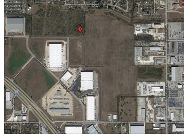 Aerial image of the tract of land Hines bought.