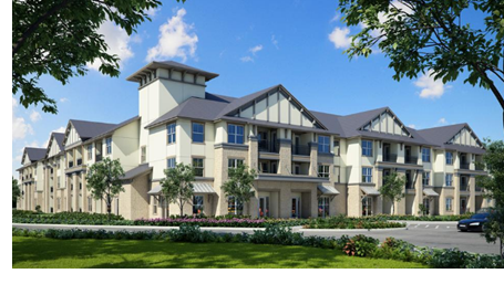 Architects rendering of the El Sereno project in Cibolo, Tx, just outside of San Antonio on the north-west side.