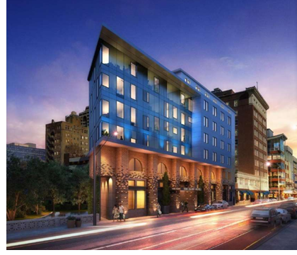 A rendering of the hotel project from San Antonio's Historic And Design Review Commission.