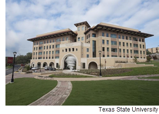 Ingram Hall at Texas State University.