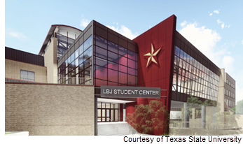 LBJ Student center at Texas State University