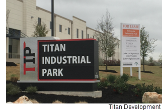 Existing Titan Industrial Park signage.