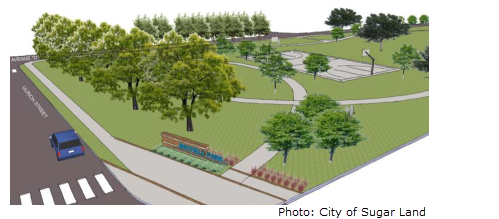 Image of the concept art for Mayfield Park's reconstruction