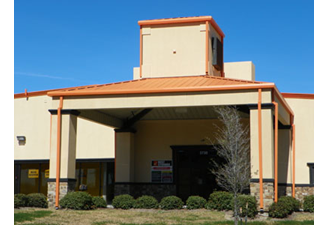 A view of the entrance to the SmartStop Self Storage Facility in Texas City.