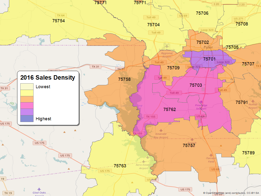 Tyler Density Map