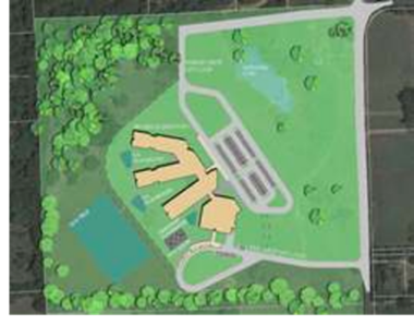 Site plan of the Mozelle Brown Elementary School