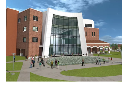 A rendering of MSU's Health Sciences and Human Services building.