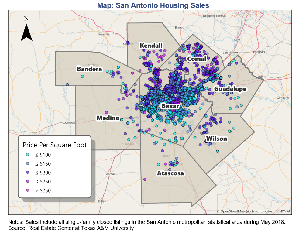 San Antonio housing affordability map