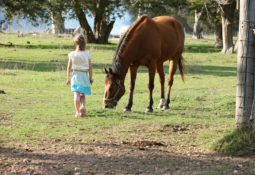 Little girl and her true friend.