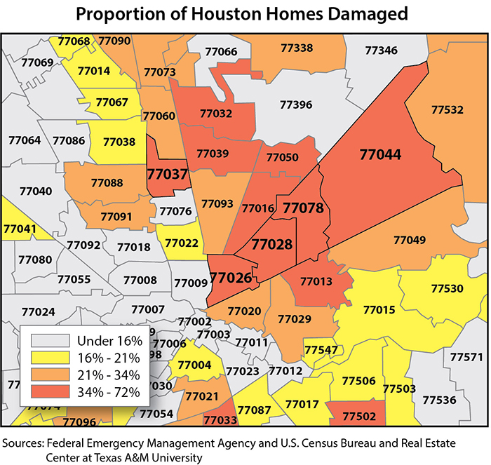 Houston ZIP code map